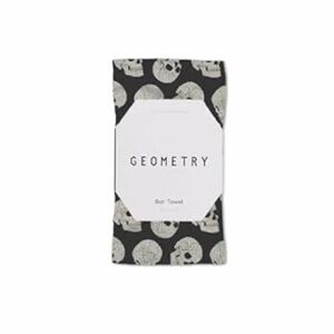 Geometry Black Skull Kitchen Towel
